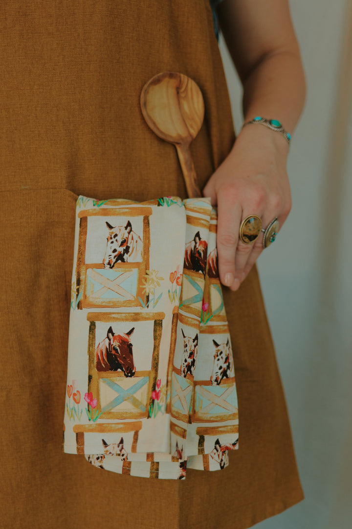 Tirzah Spring Horses Tea Towel