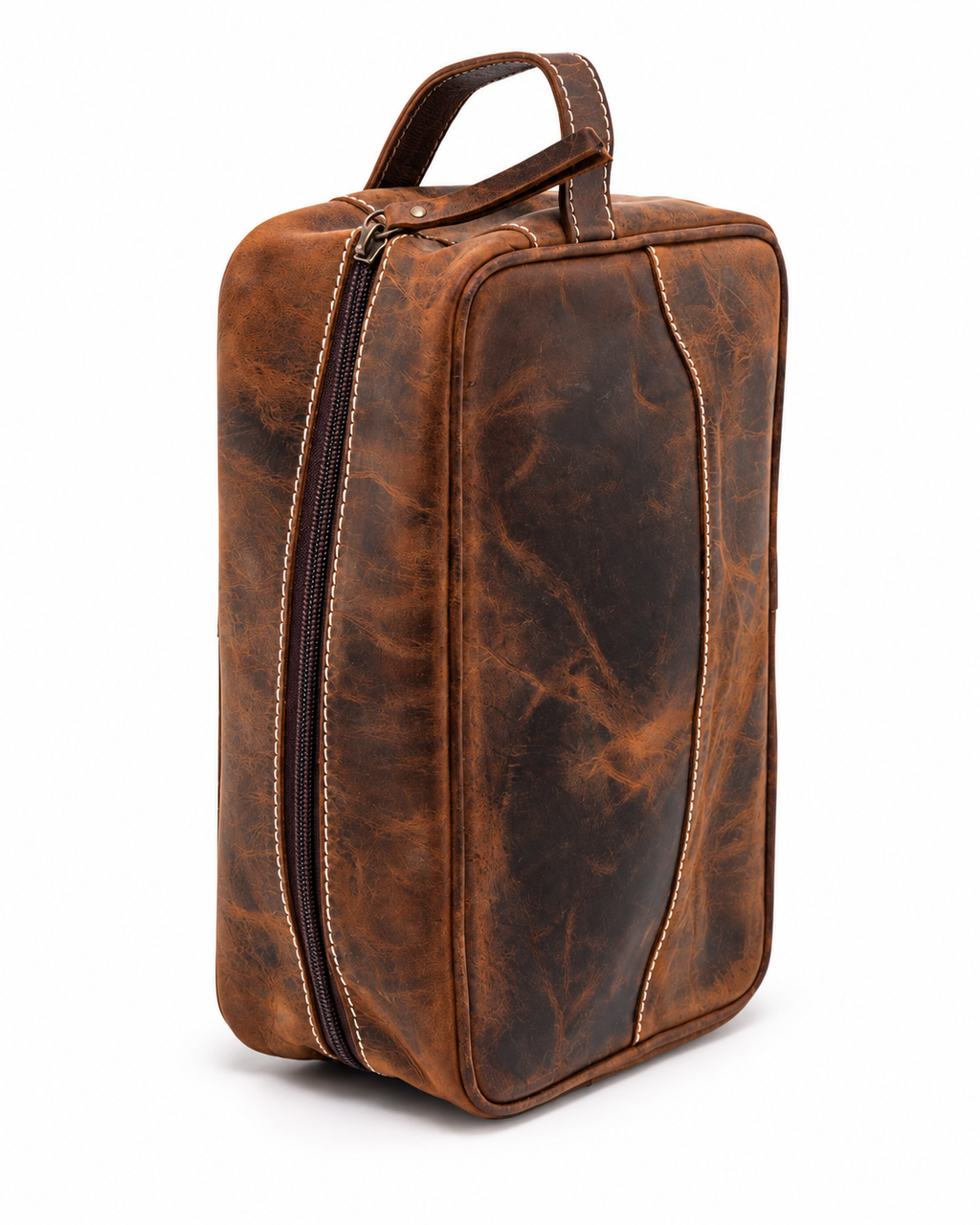 Antique Leather Toiletry Bag