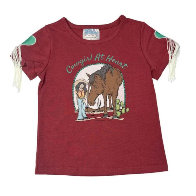Cowgirl at Heart Fringe Tee
