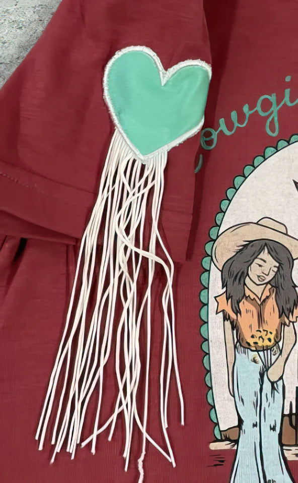 Cowgirl at Heart Fringe Tee