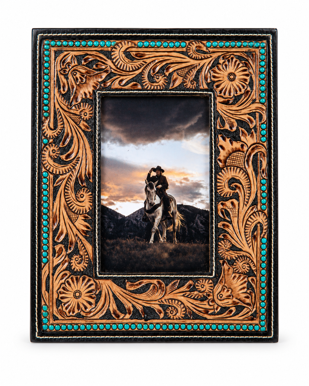 Myra Mesa Plateau Hand-Tooled Photo Frame