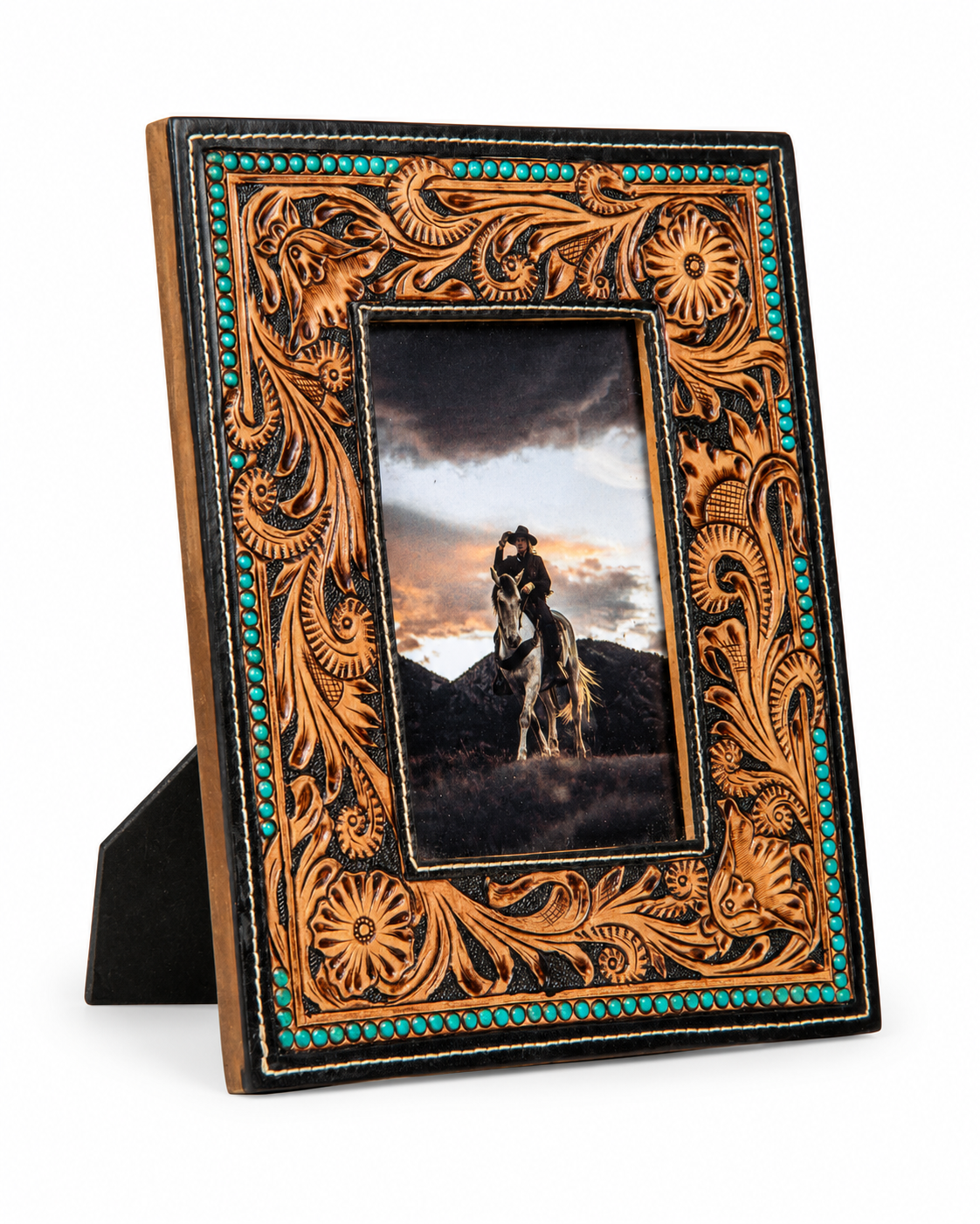 Myra Mesa Plateau Hand-Tooled Photo Frame