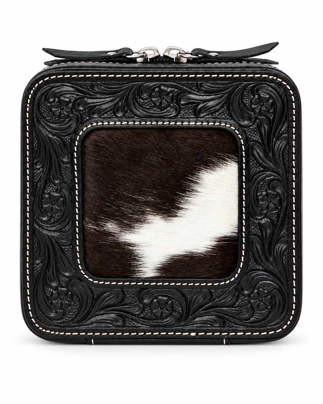 Tooled Cowhide Jewellery Box