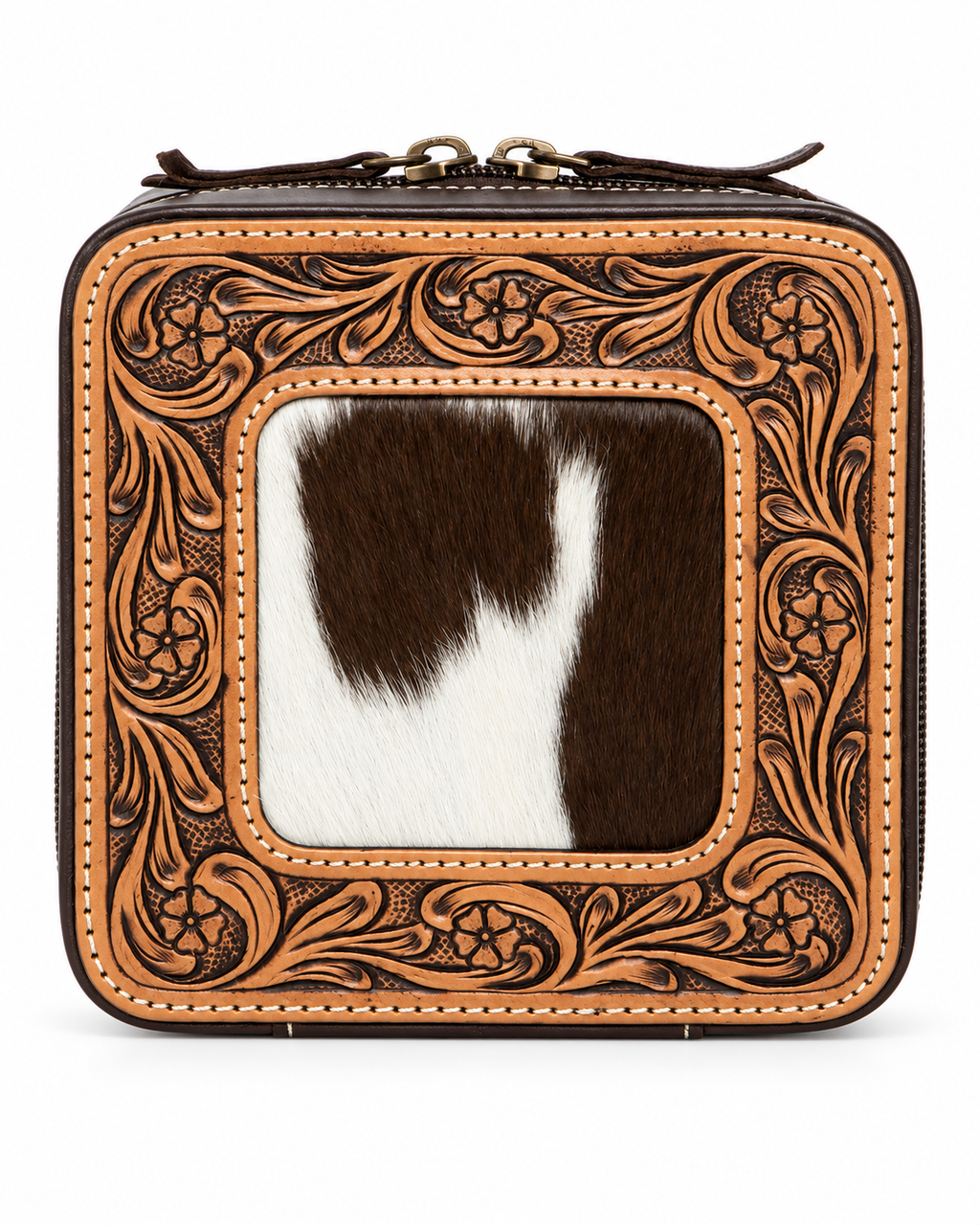 Tooled Cowhide Jewellery Box