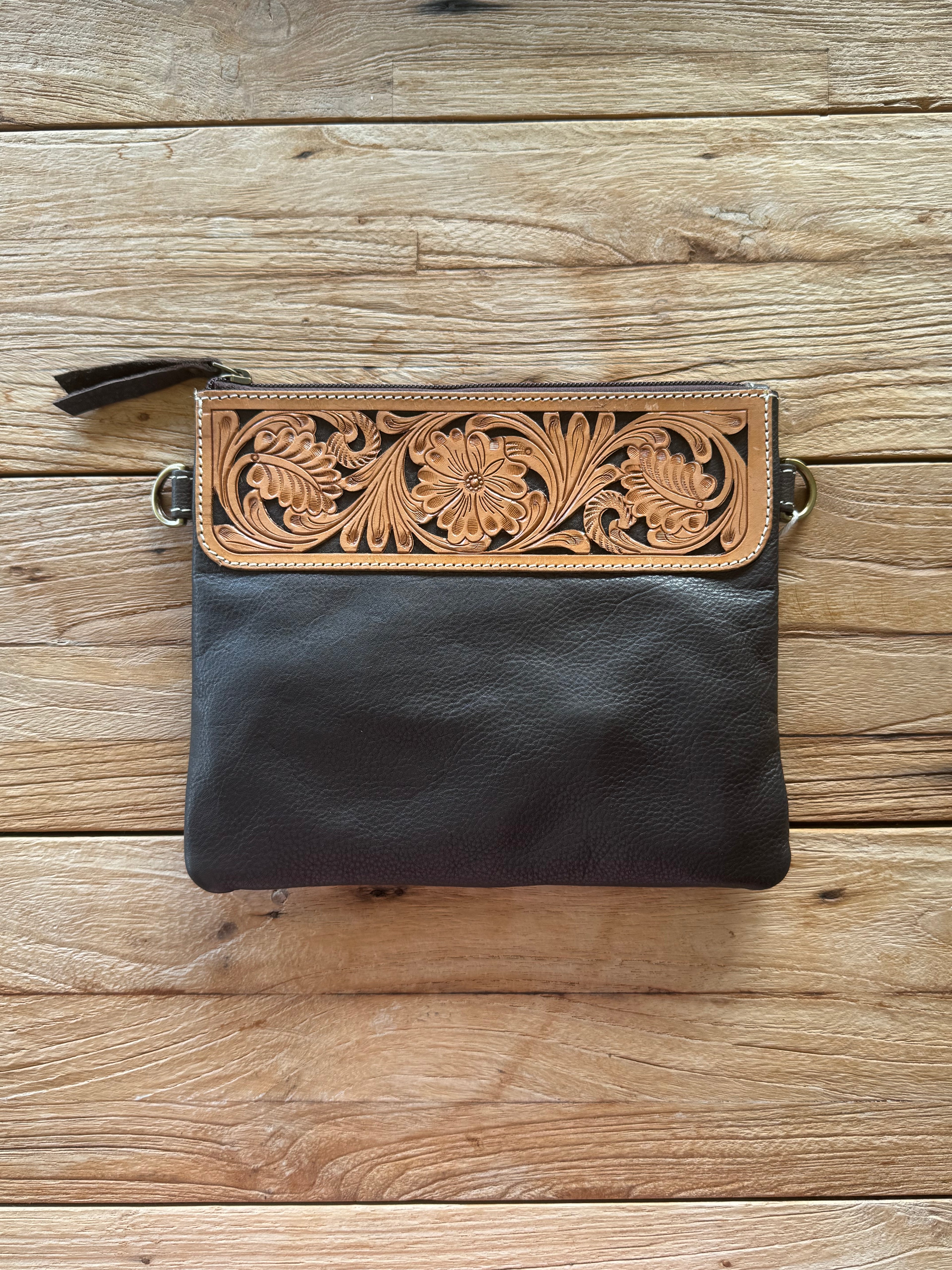 Tooling Leather Hand Carved Bag