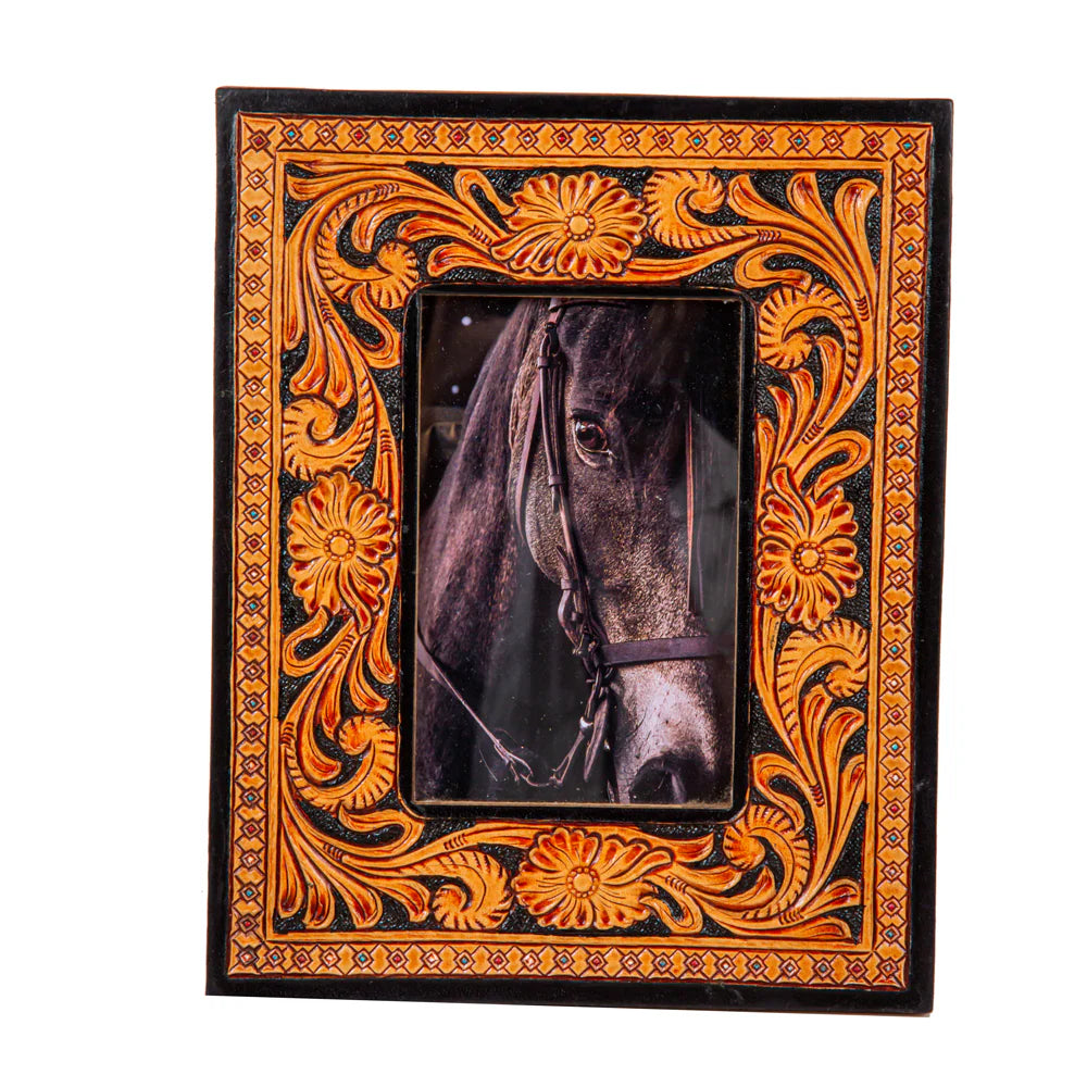 Myra Classic Country Hand-Tooled Photo Frame