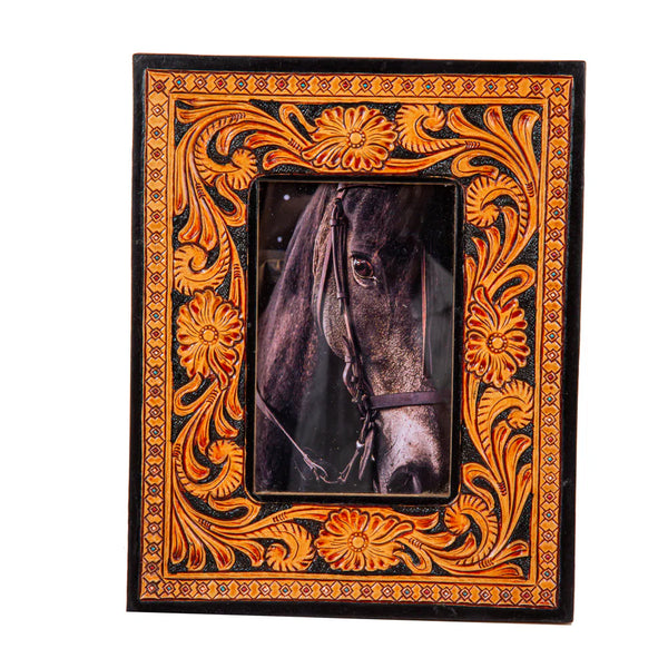 Myra Classic Country Hand-Tooled Photo Frame