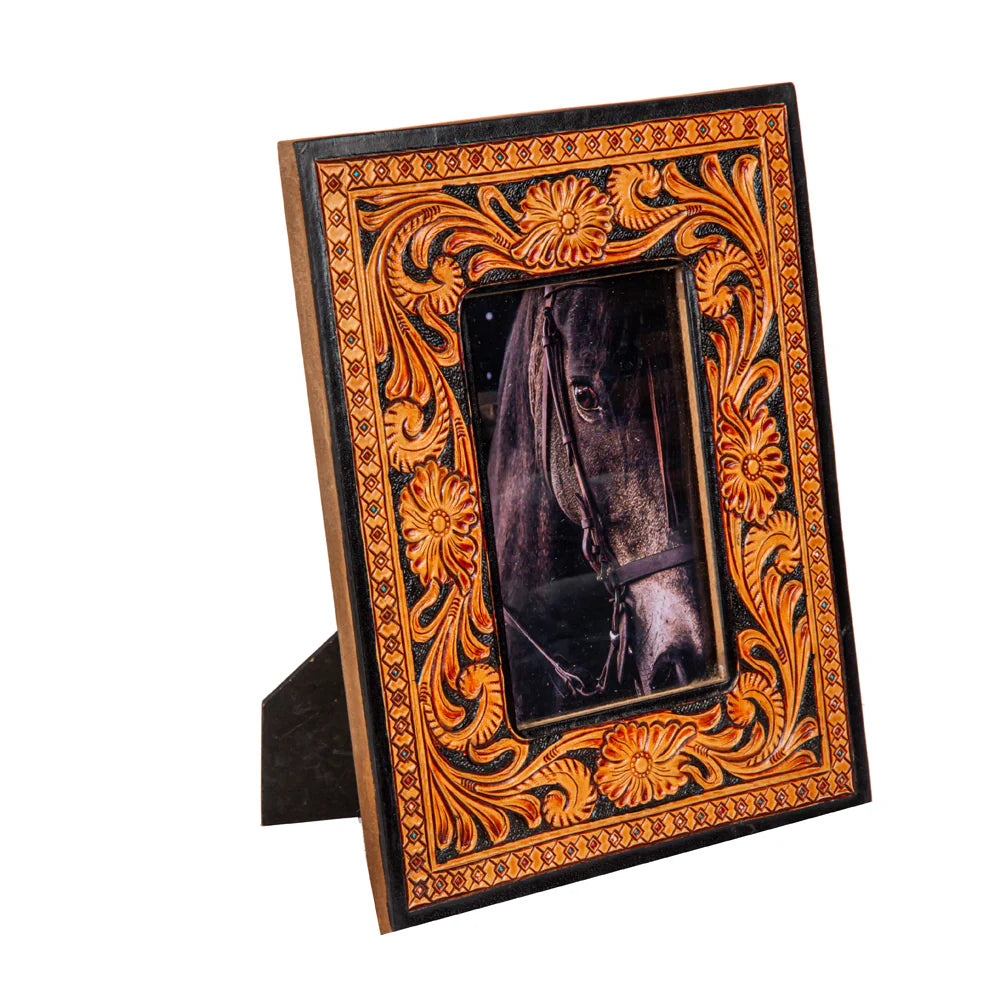 Myra Classic Country Hand-Tooled Photo Frame