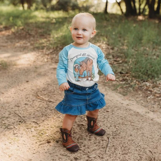 Cowgirl at Heart Long Sleeve Onesie