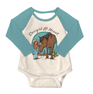 Cowgirl at Heart Long Sleeve Onesie