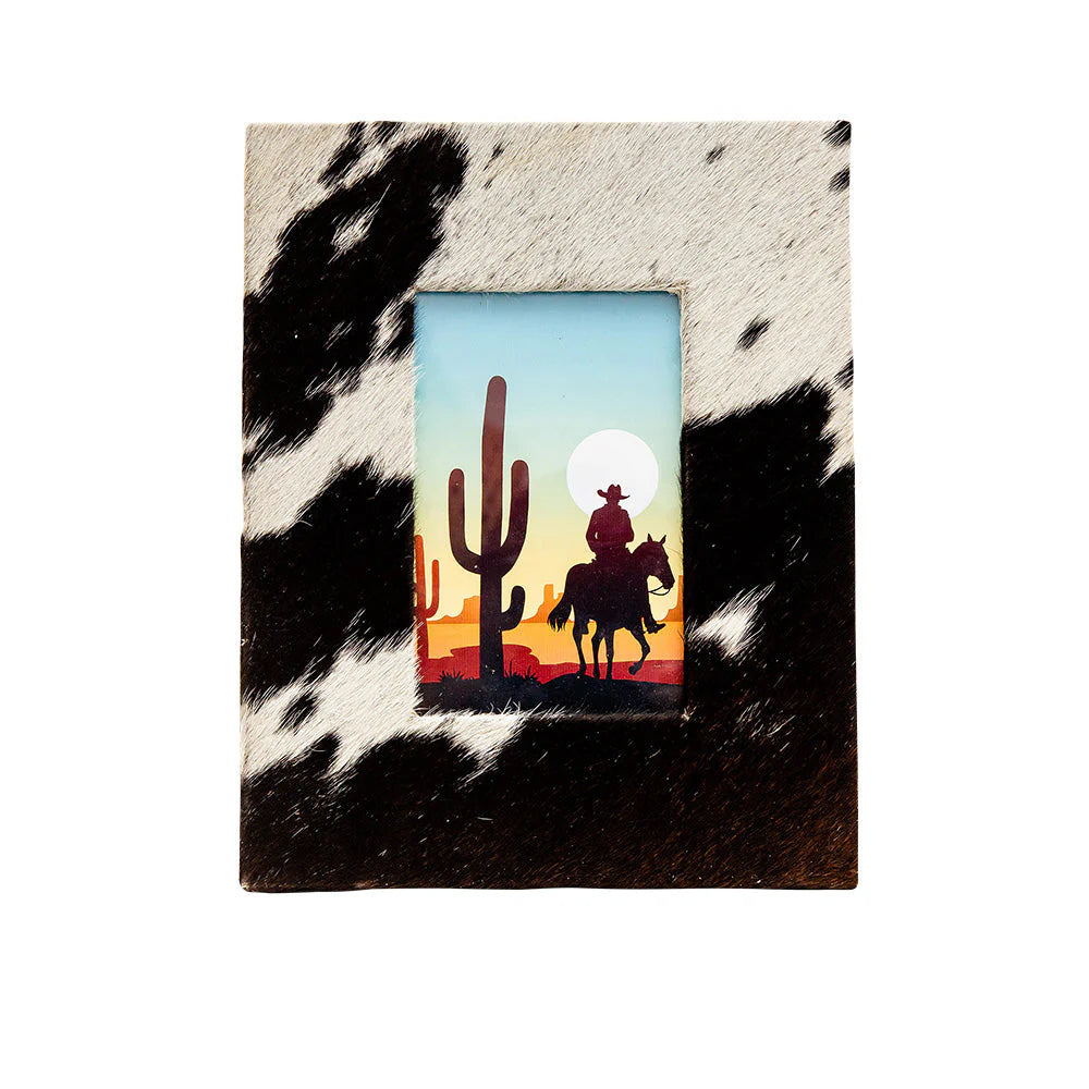 Myra Cowhide Photo Frame