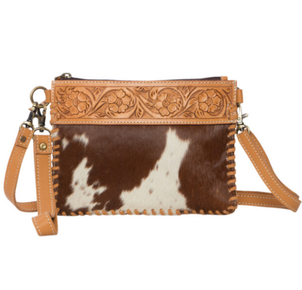 Tooling Leather Cowhide Clutch Bag