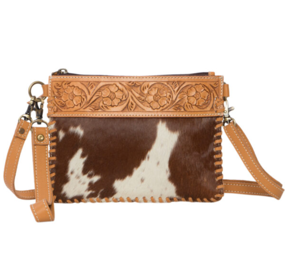 Tooling Leather Cowhide Clutch Bag