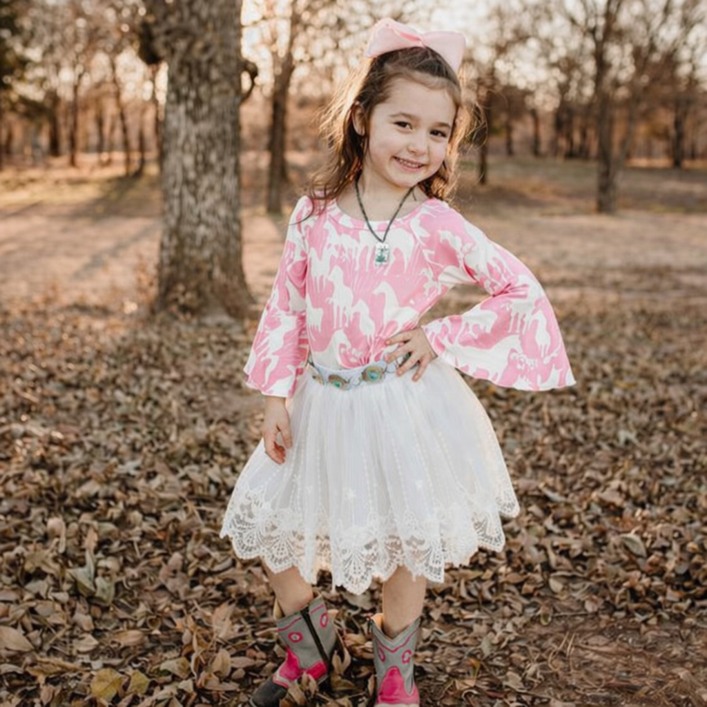 Grazing Horses Long Sleeve Top Toddler