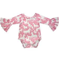 Grazing Horses Long Sleeve Onesie