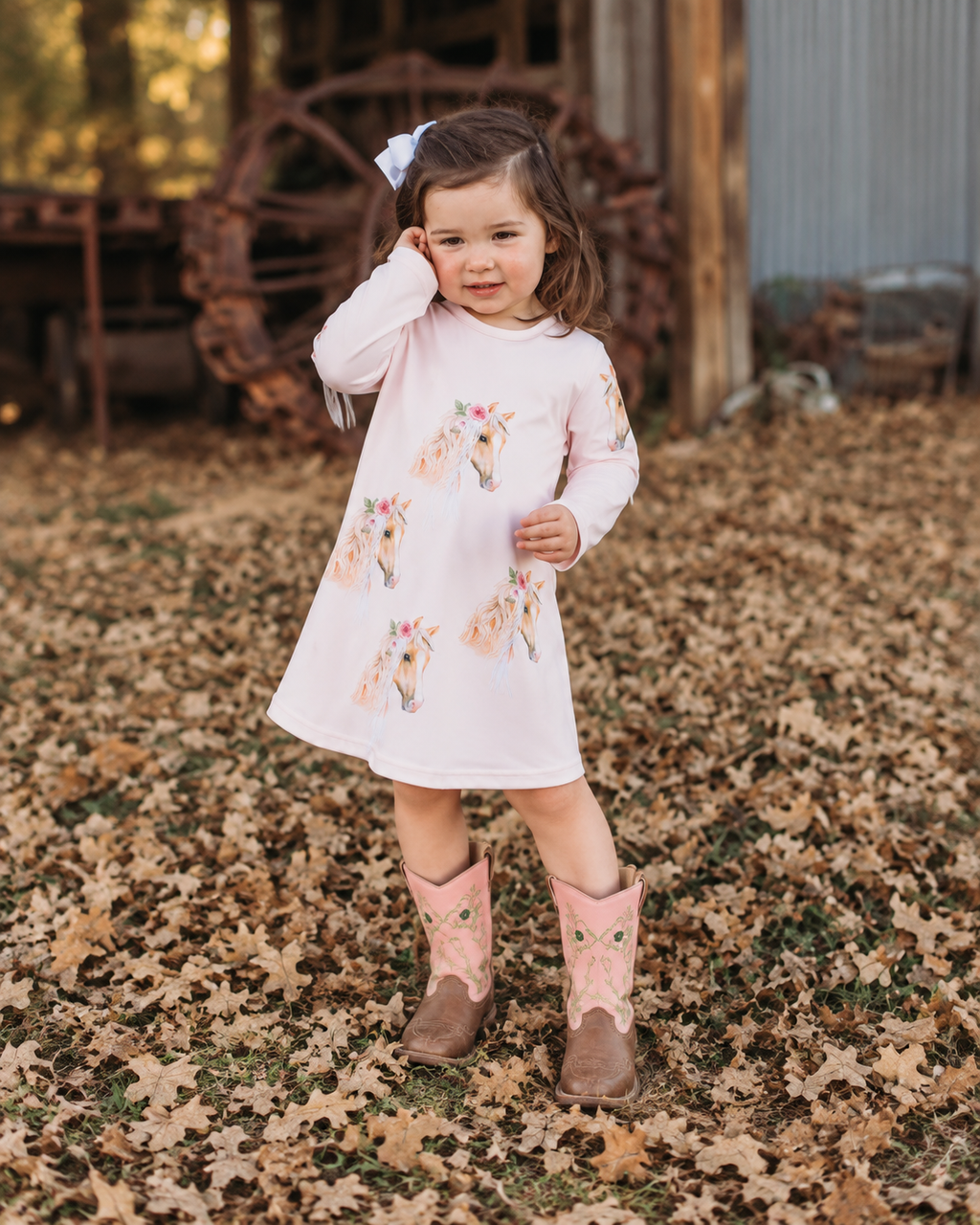 Horse Head Pink Tassel Dress