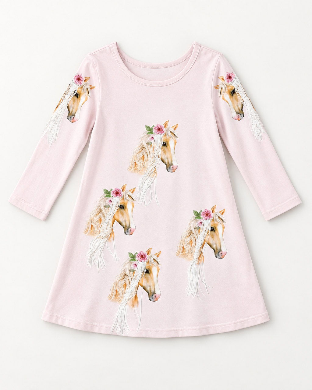 Horse Head Pink Tassel Dress