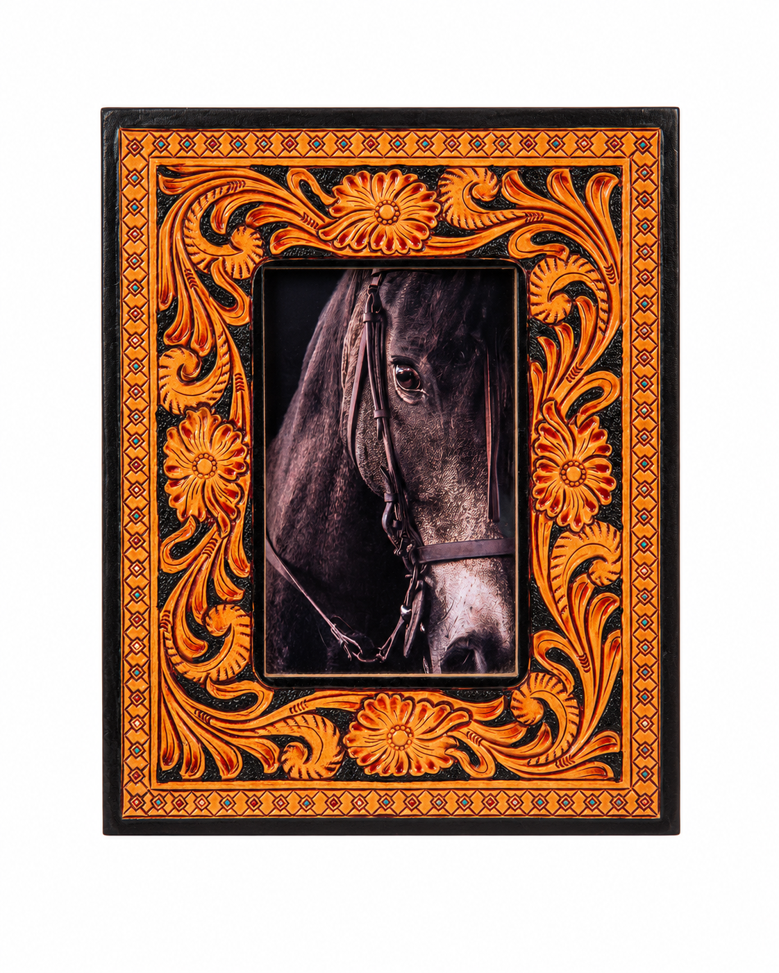 Myra Classic Hand-Tooled Photo Frame