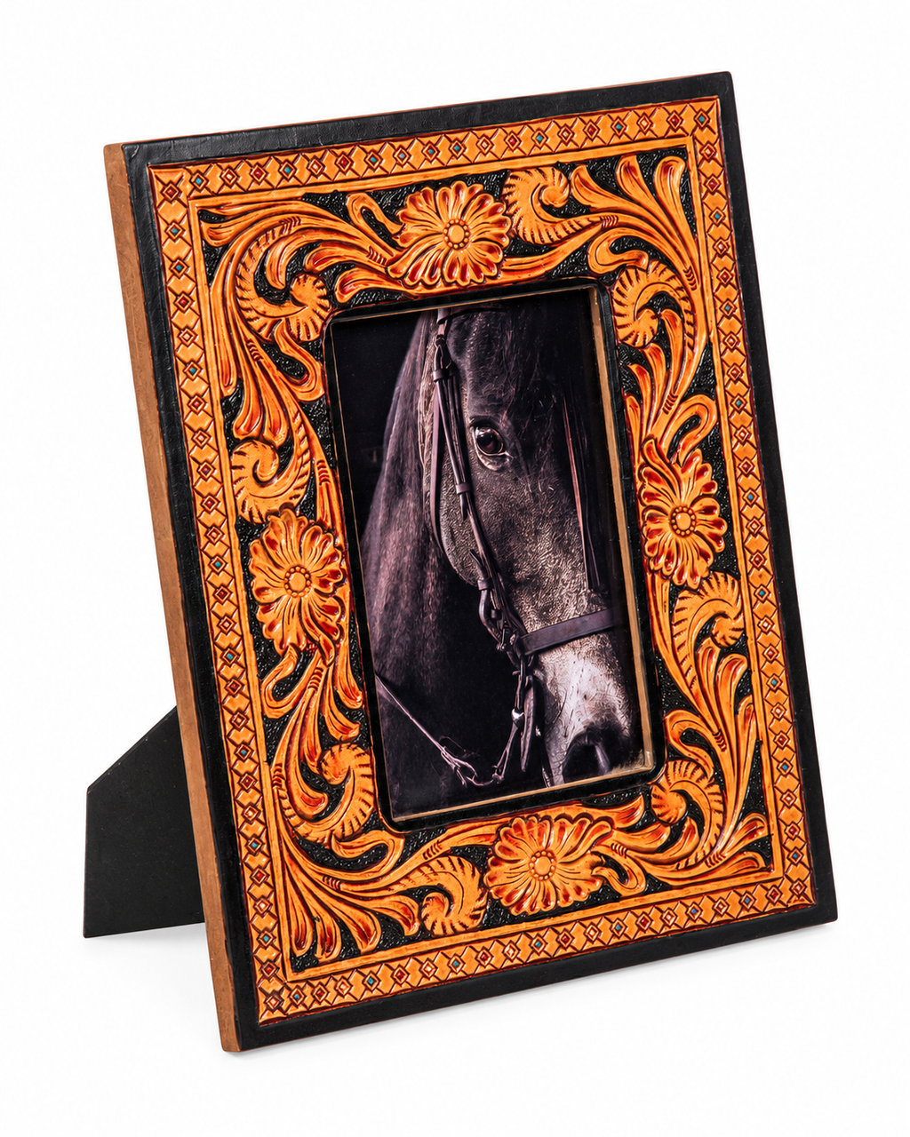Myra Classic Hand-Tooled Photo Frame