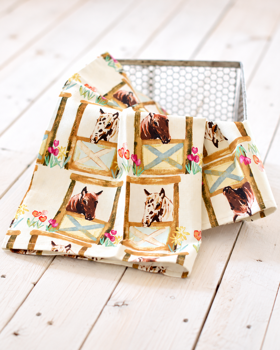 Tirzah Spring Horses Tea Towel