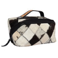 Patchwork Cowhide Cosmetics Bag