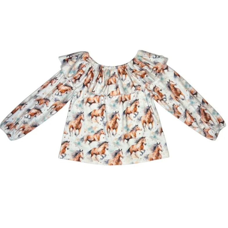 Running Horse Long Sleeve Shirt Toddler