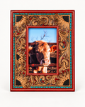 Myra Sunflower Hand-Tooled Photo Frame