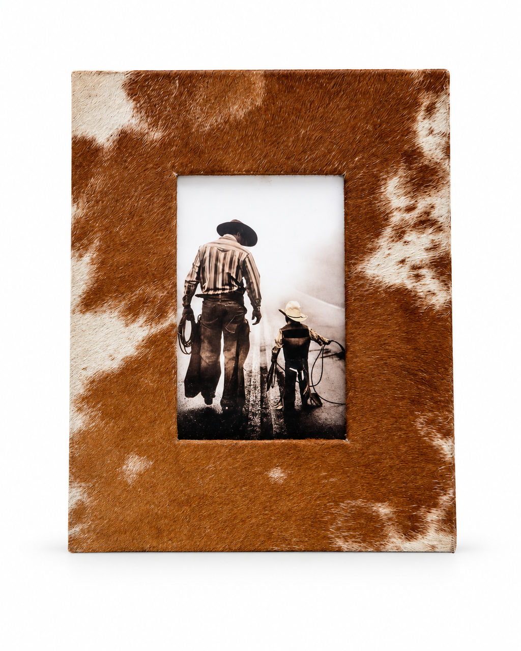 Myra Cowhide Photo Frame Tan