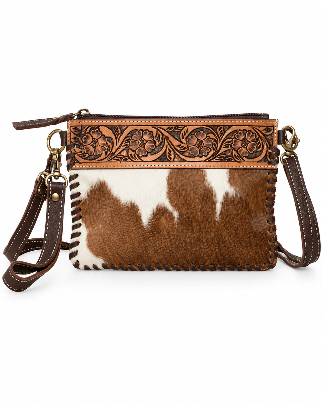 Tooling Leather Cowhide Clutch Bag