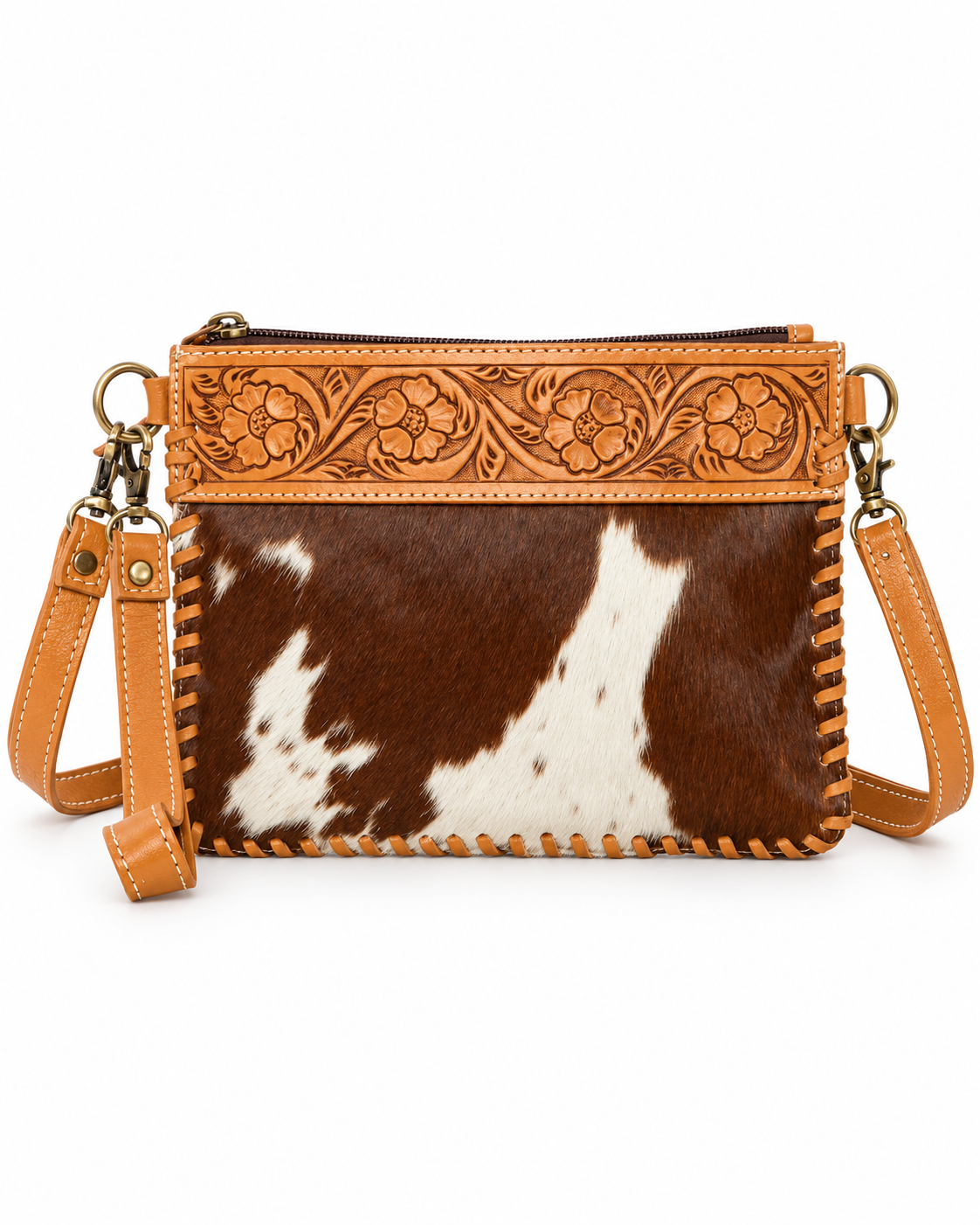 Tooling Leather Cowhide Clutch Bag