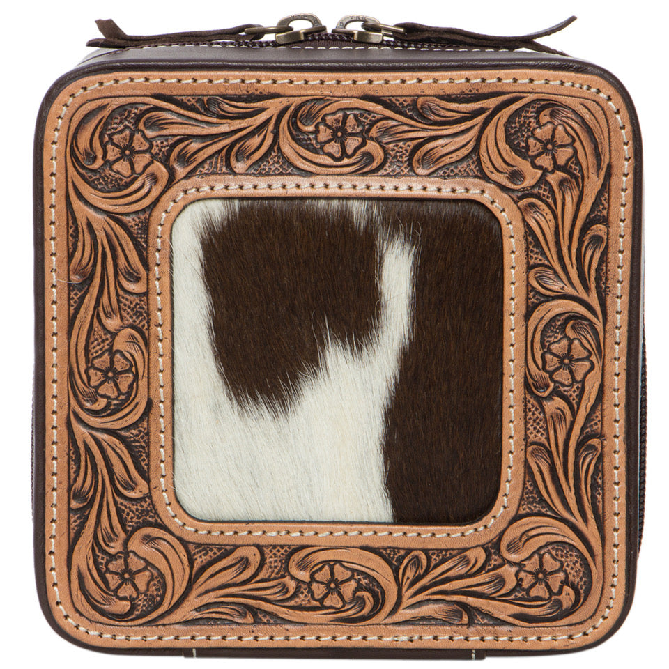 Tooled Cowhide Jewellery Box