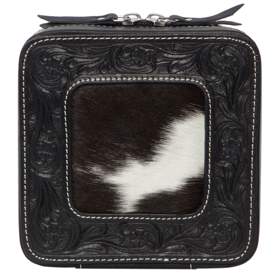 Tooled Cowhide Jewellery Box