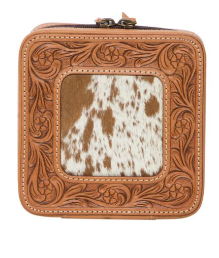 Tooled Cowhide Jewellery Box