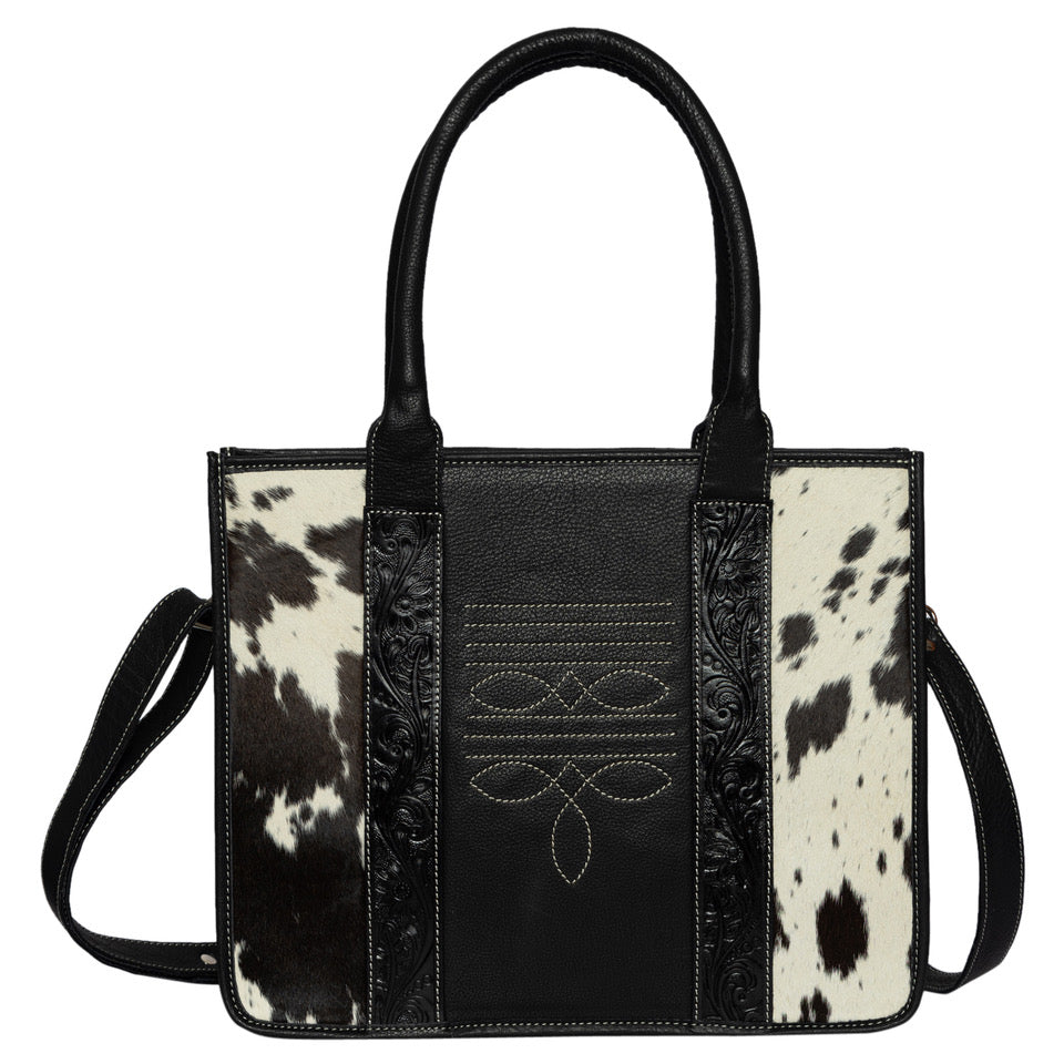 Tooling Leather Cowhide Boot Stitch Bag