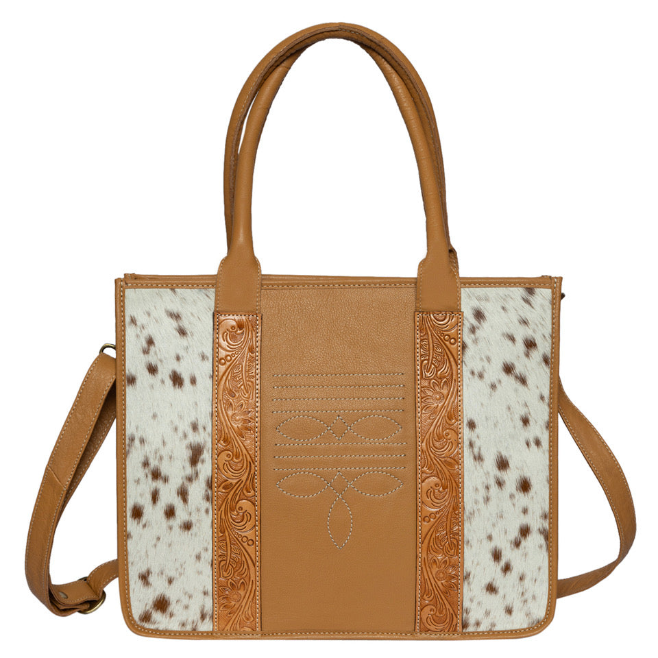 Tooling Leather Cowhide Boot Stitch Bag