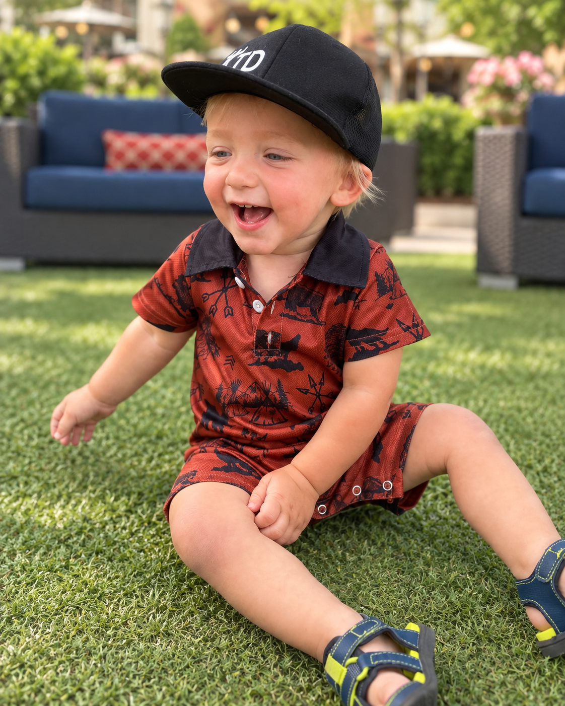Maroon Indian Print Romper